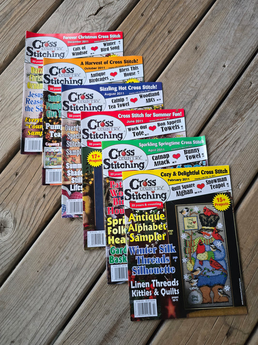 Cross Country Stitching Magazine - 2011 Bundle