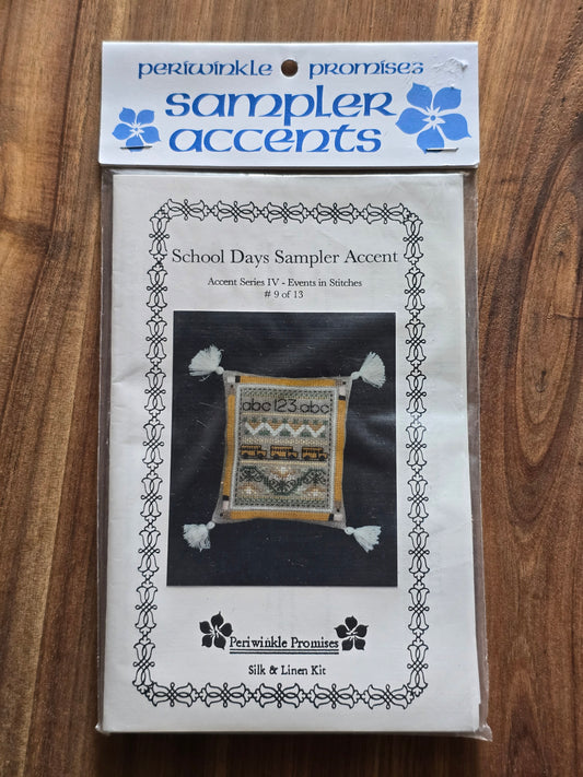 Periwinkle Promises - Sampler Accents - School Days Sampler Accents - Cross Stitch Kit