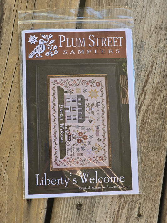 Plum Street Samplers - Liberty's Welcome - Cross Stitch Pattern
