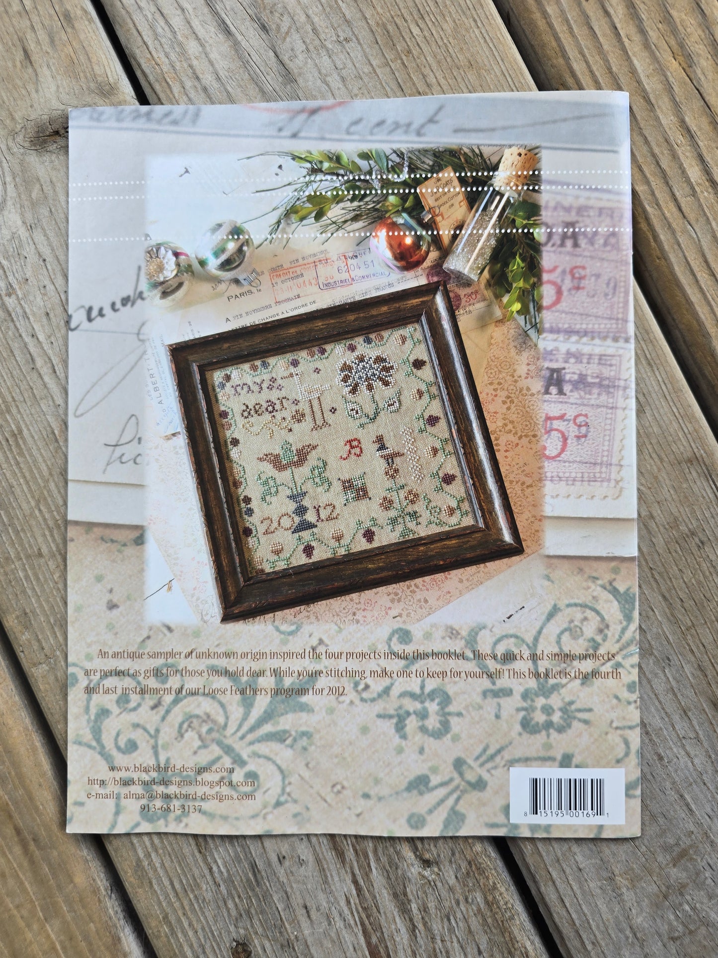 Blackbird Designs -  The Gift is Small - Loose Feathers Fourth Pattern 2012 - Cross Stitch Pattern