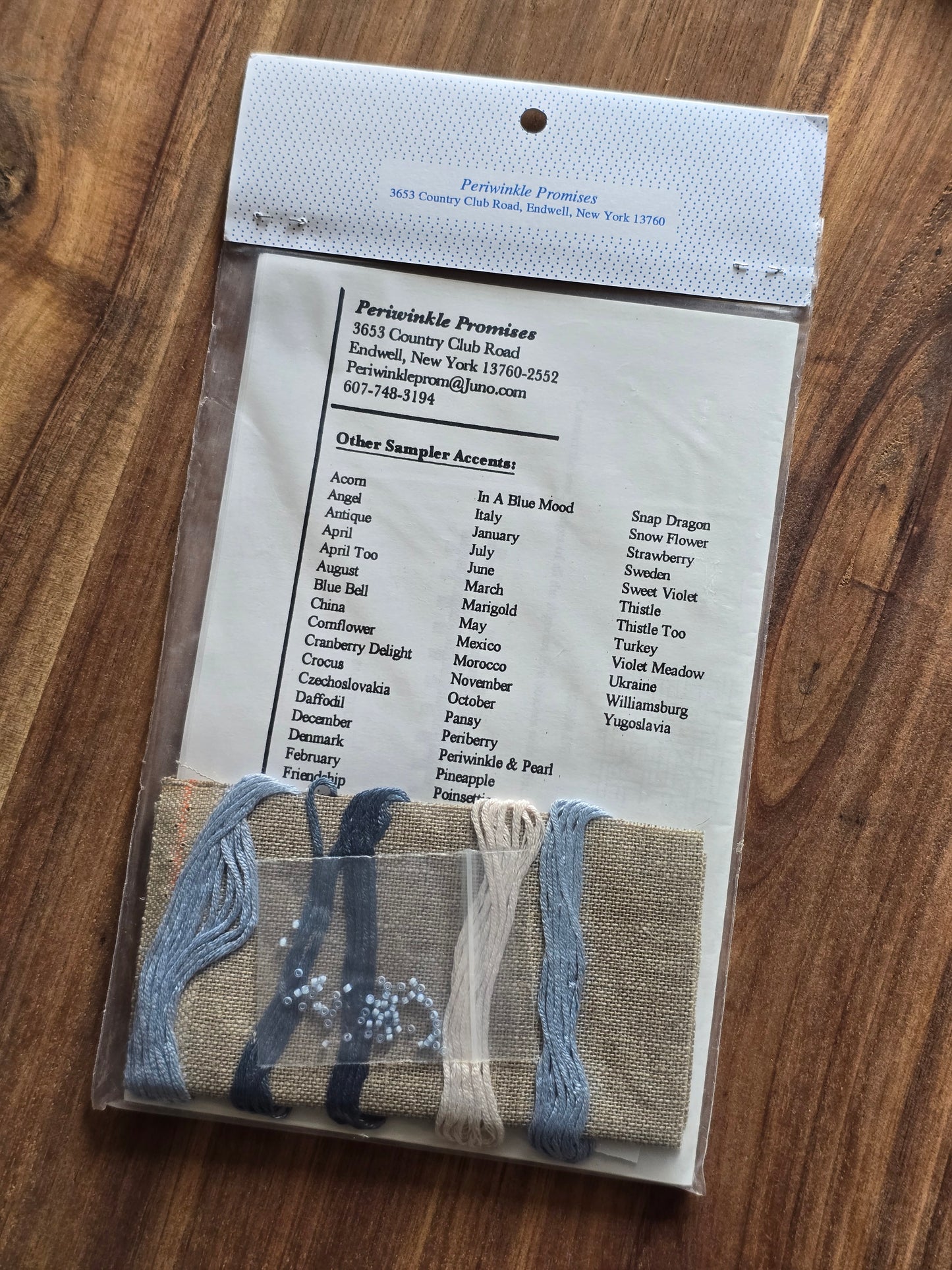 Periwinkle Promises - Sampler Accents - January Sampler Accents - Cross Stitch Kit