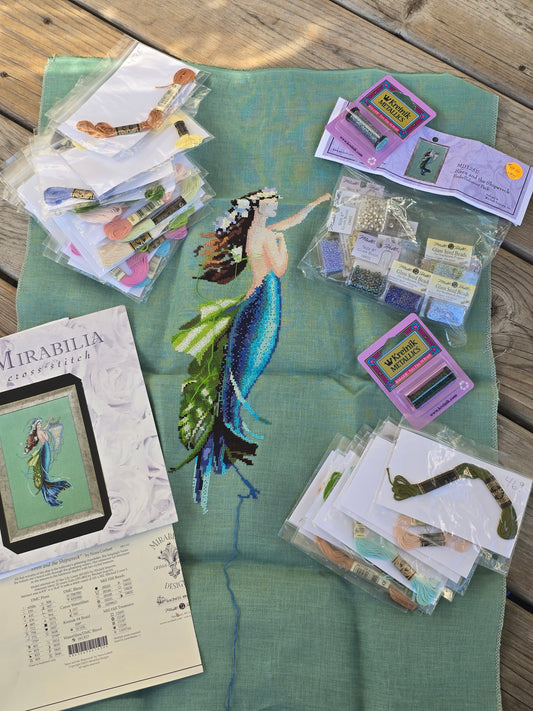 Mirabilia - Siren and the Shipwreck - Partially Completed Cross Stitch Kit
