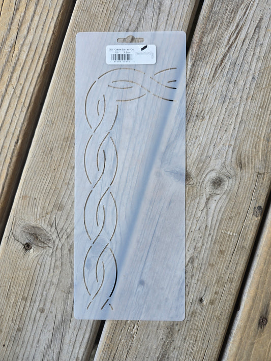 Cable Border with Corner - 301 - Quilting Stencil