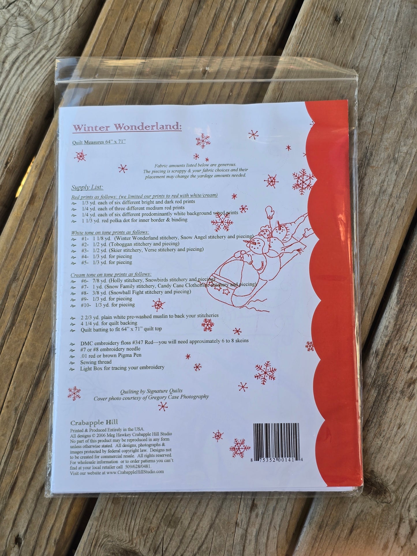 Crab-apple Hill - Winter Wonderland - Quilt Pattern
