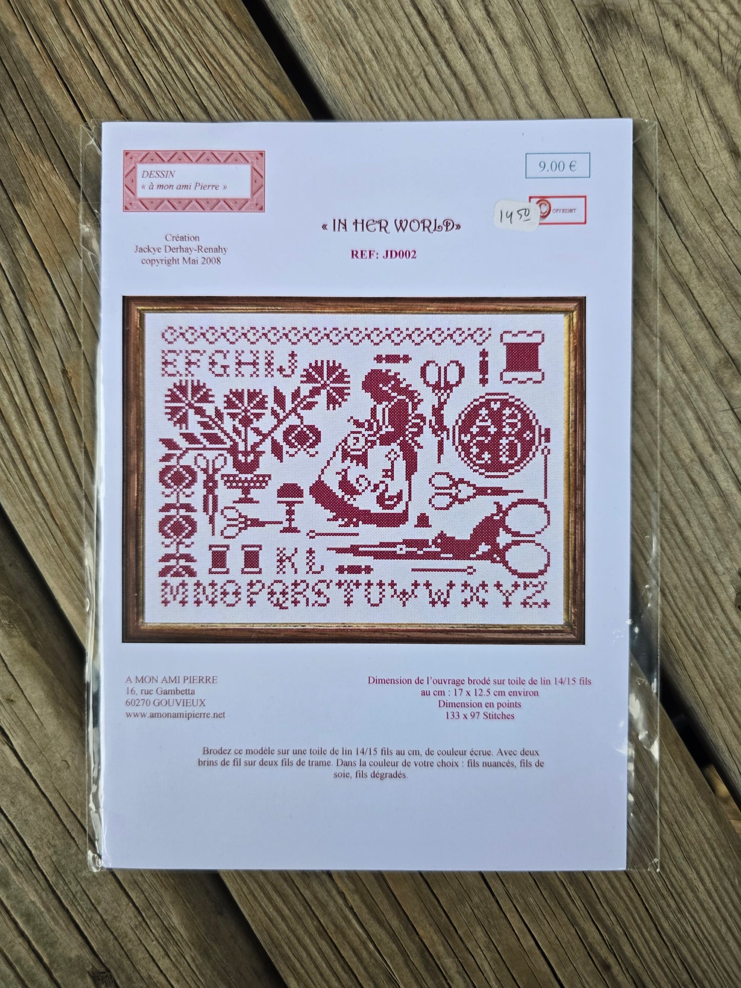 Mon Ami Pierre - In Her World - Cross Stitch Pattern
