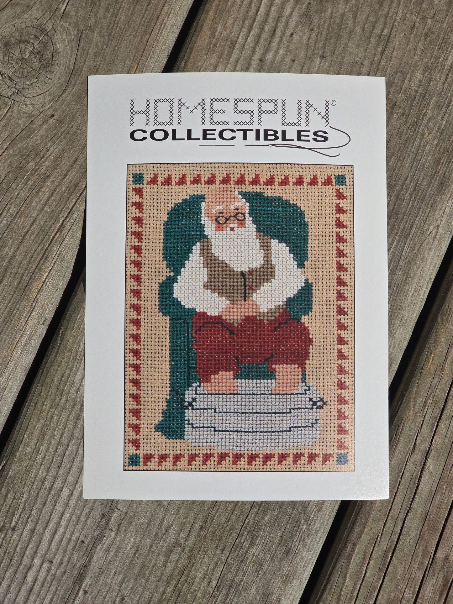 Homespun Collectibles - Santa in Chair - #39 - Cross Stitch Pattern