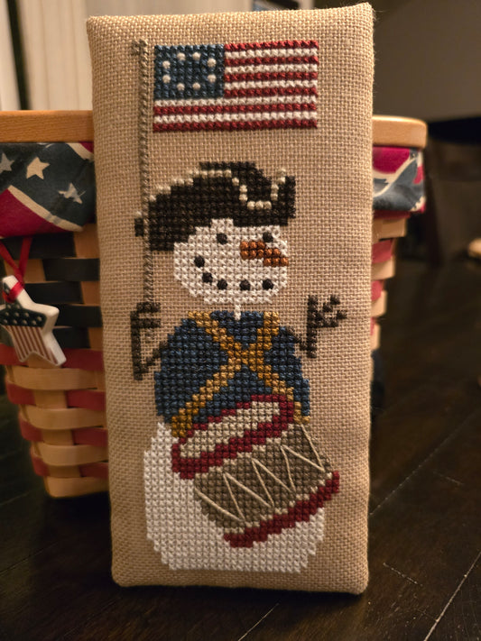 Bent Creek- The Freedom Drummer Boy - Completed Cross Stitch