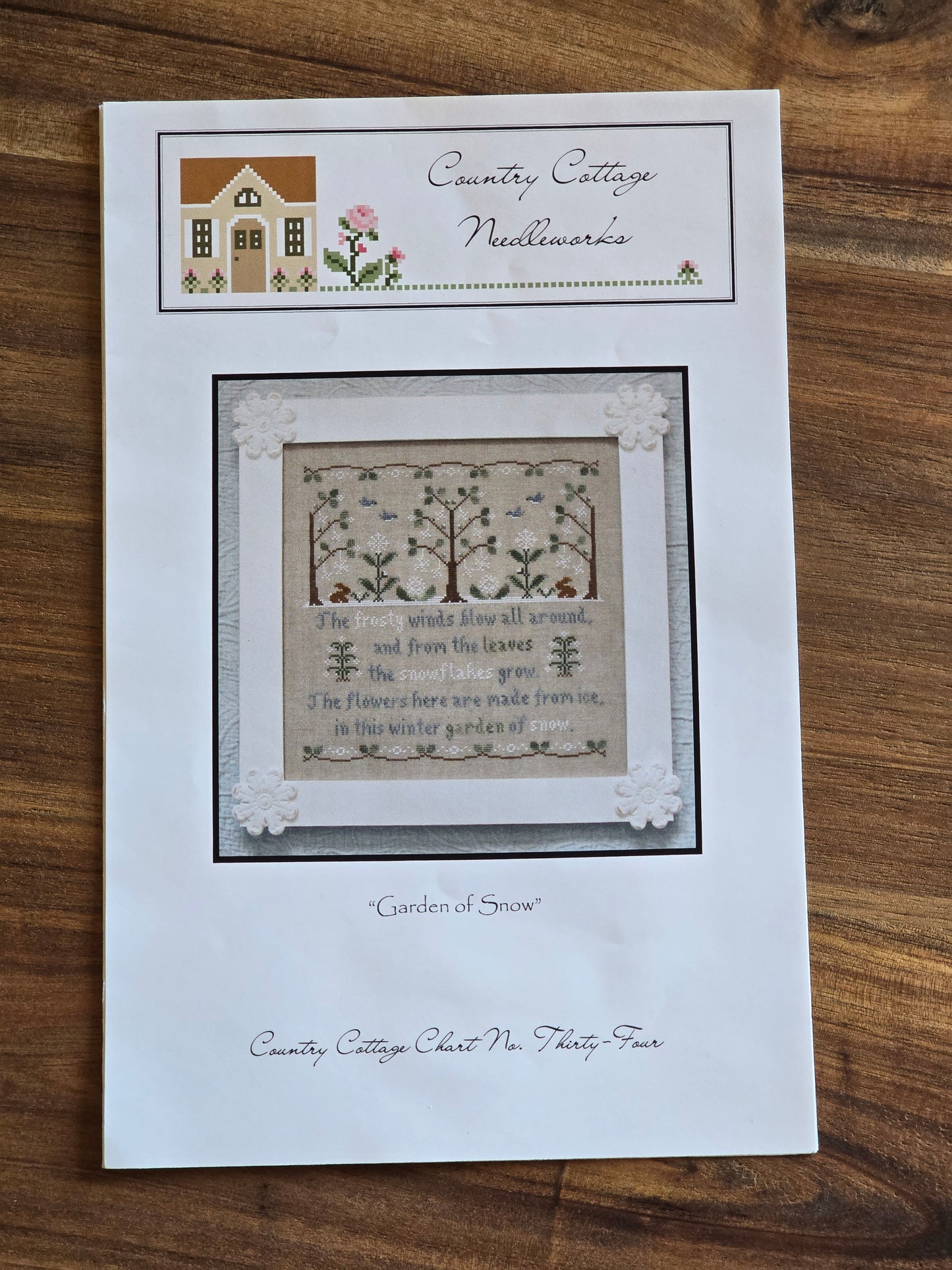 Country Cottage Needleworks - Garden of Snow - No. 34 - Cross Stitch Pattern