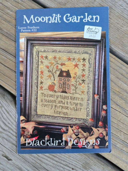 Blackbird Designs - Moonlit Garden - Loose Feathers Pattern #22 - Cross Stitch Pattern