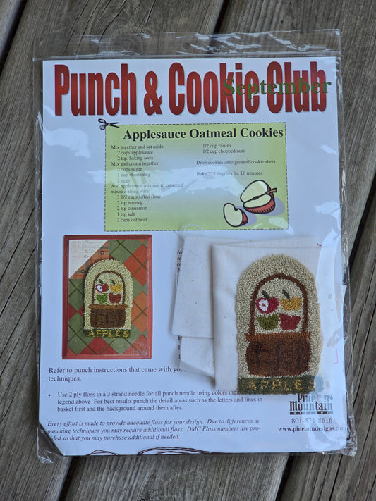 Pine Mountain Designs - Punch & Cookie Club - September - Apples - Punch Needle Kit