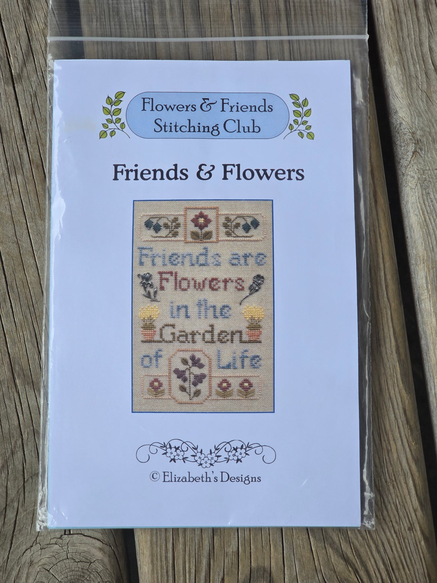 Elizabeth's Designs - Flowers & Friends Stitching Club  - Friends & Flowers - Cross Stitch Kit