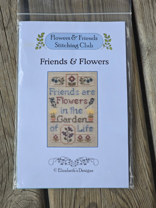 Elizabeth's Designs - Flowers & Friends Stitching Club  - Friends & Flowers - Cross Stitch Kit