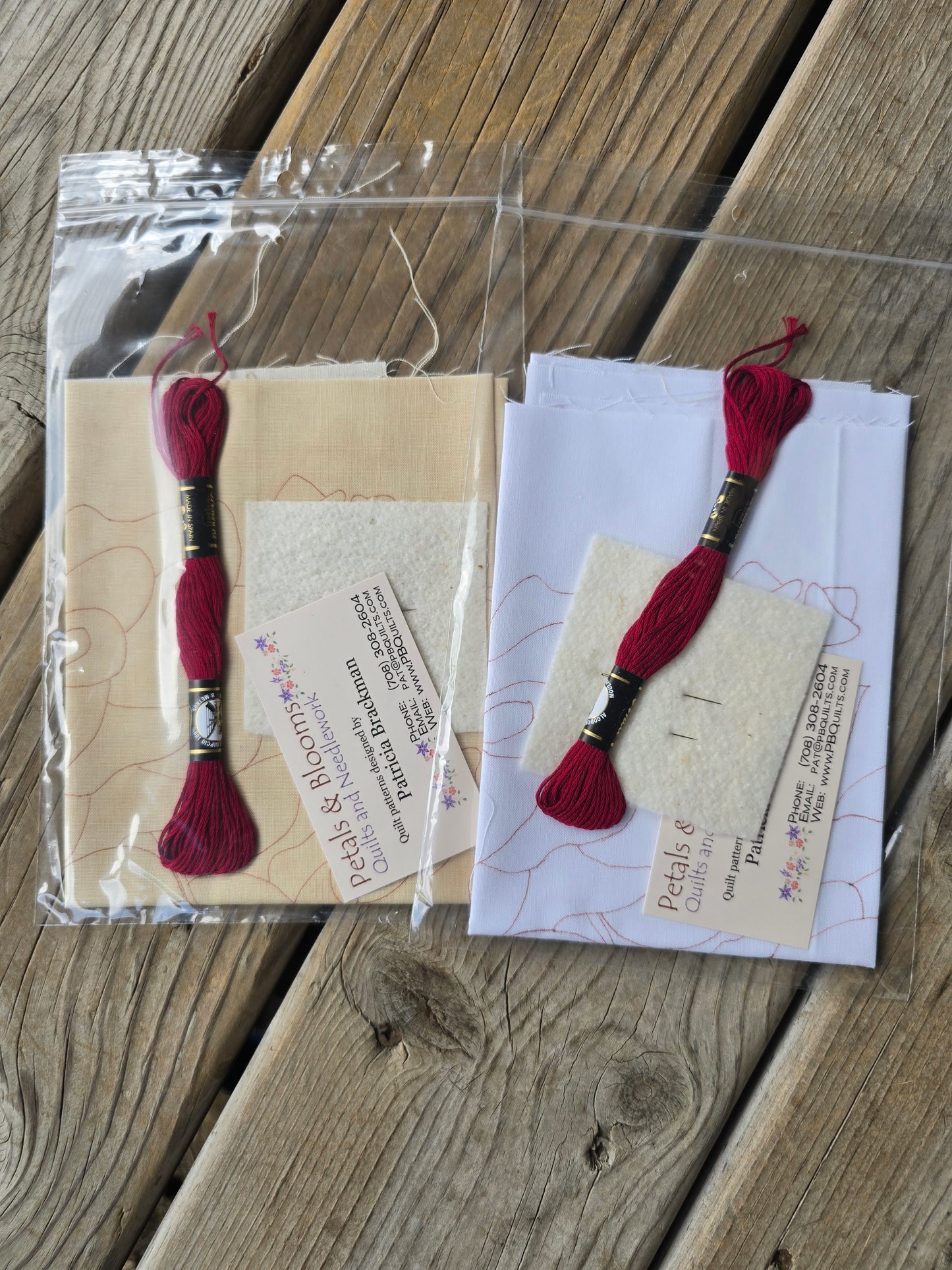 Petals and Blooms - Floral - Redwork Embroidery Kit