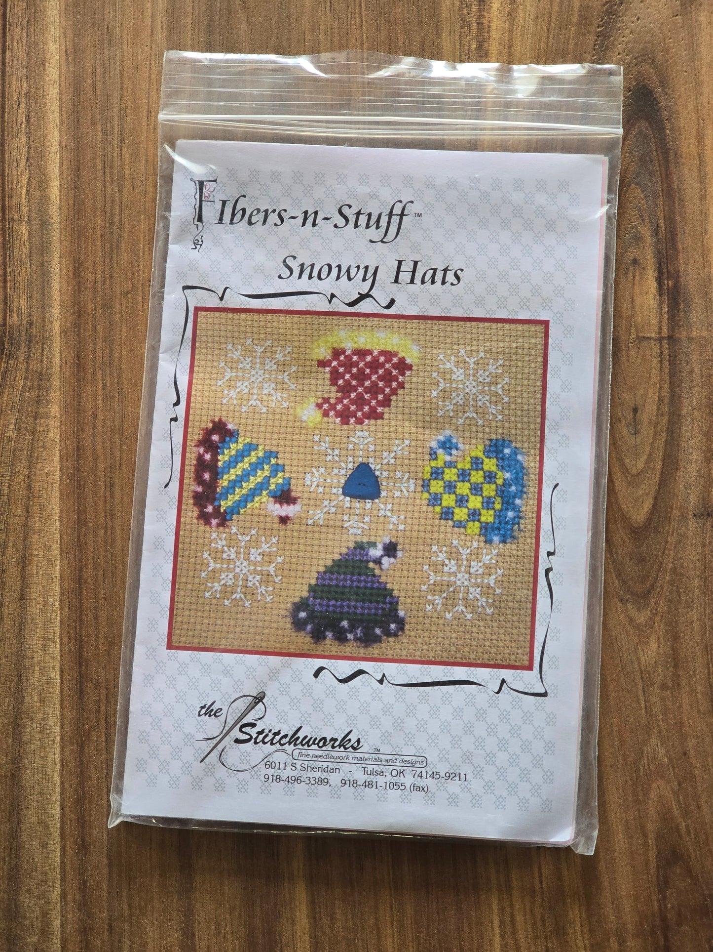 The Stitchworks - Fibers-n-Stuff - Snowy Hats - Cross Stitch Kit