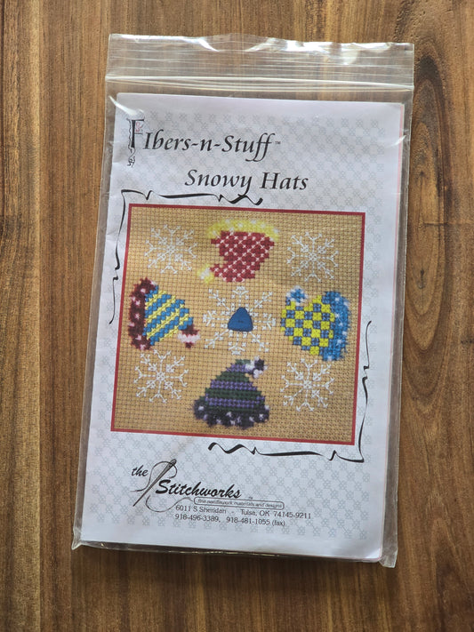The Stitchworks - Fibers-n-Stuff - Snowy Hats - Cross Stitch Kit