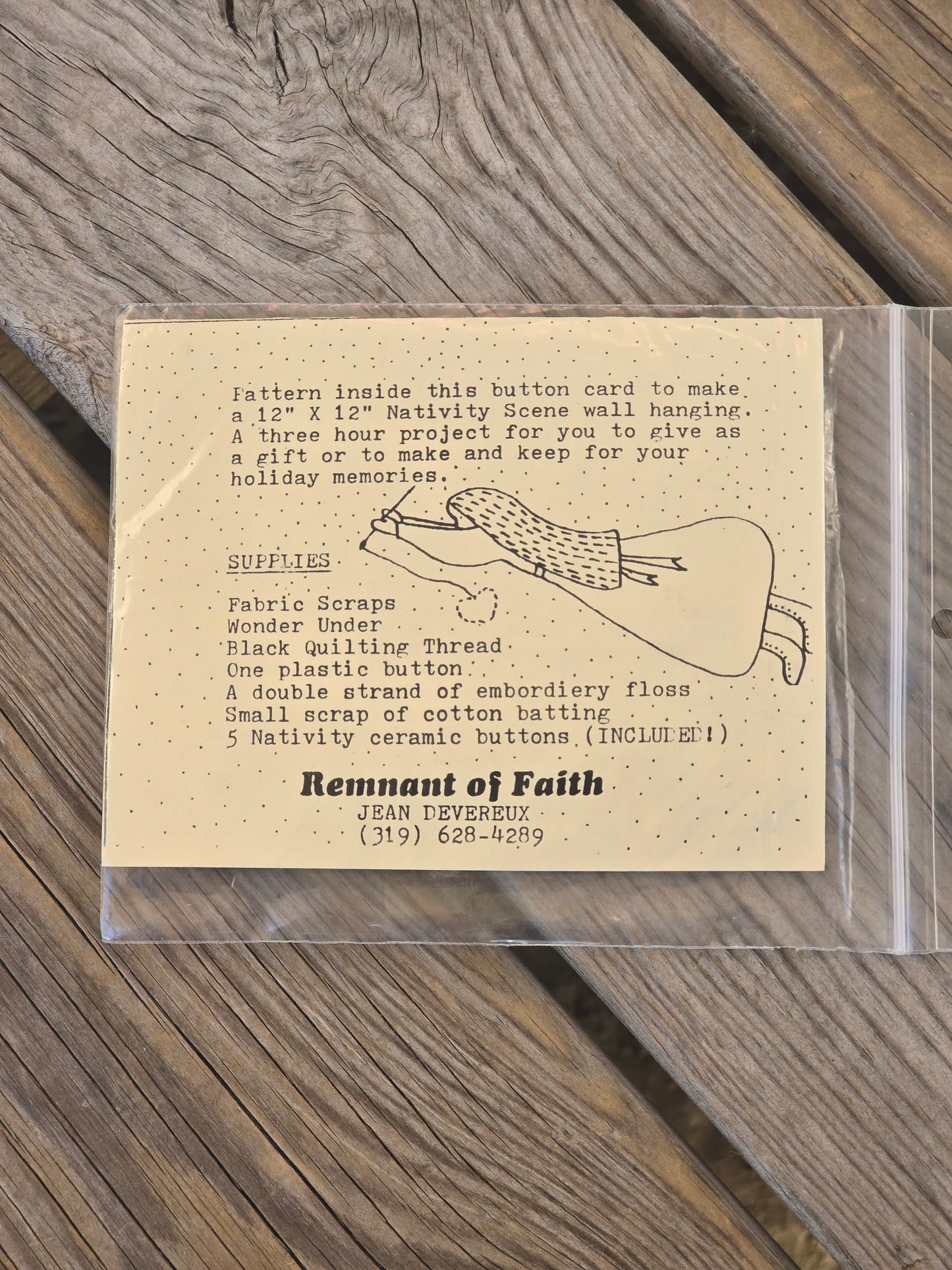 Jean Devereux - Remnant of Faith - Nativity - Buttons