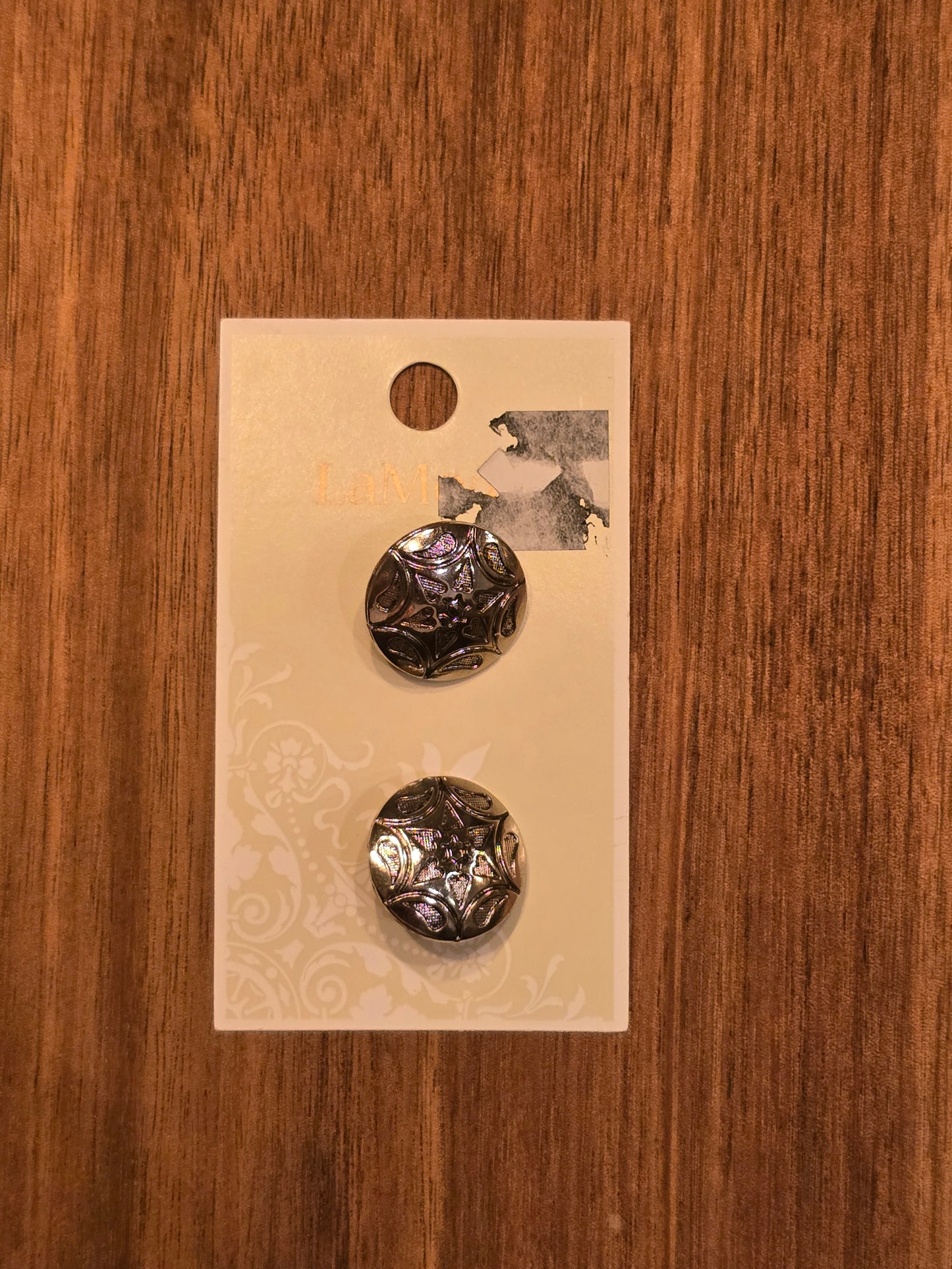 LaMode - Round Metal SilverButtons - 3/4" and 5/8"