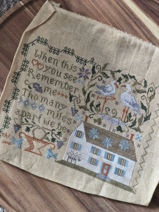 Blackbird Designs - Blessings & Kind Wishes - Completed Cross Stitch