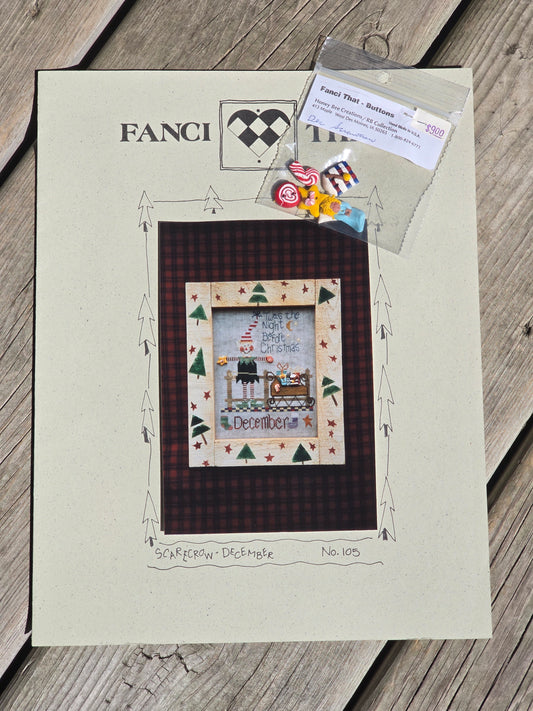 Fanci That - Scarecrow-December - Cross Stitch Pattern