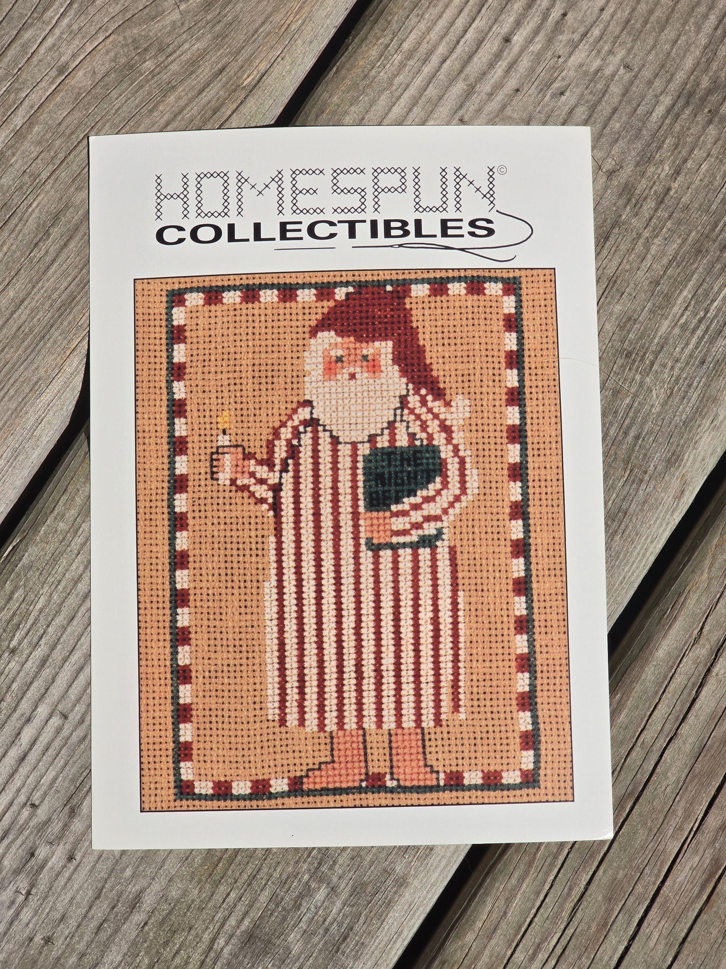 Homespun Collectibles - Santa in Nightshirt - #36 - Cross Stitch Pattern