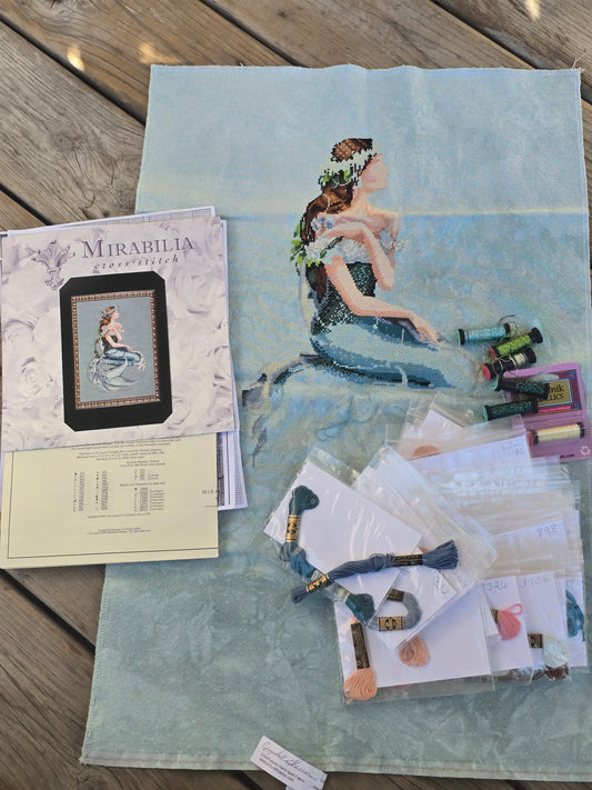 Mirabilia - Enchanted Mermaid - Partially Completed Cross Stitch Kit