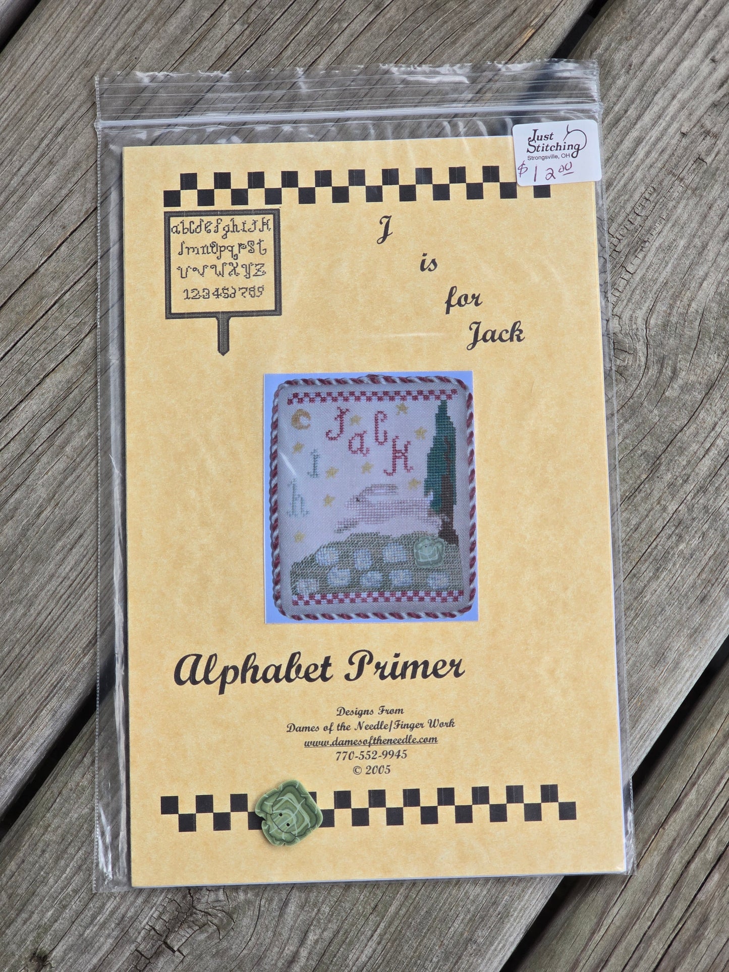 Dames of the Needle/Finger Work - Alphabet Primer - J is for Jack - Cross Stitch Pattern