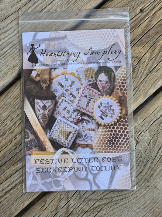Heartstring Samplery - Festive Little Fobs Beekeeping Edition - Cross Stitch Pattern