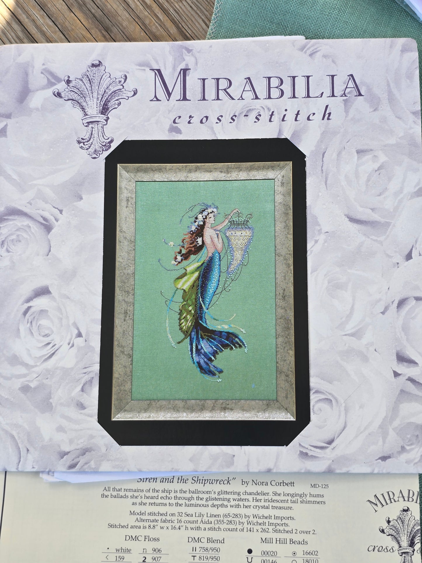 Mirabilia - Siren and the Shipwreck - Partially Completed Cross Stitch Kit