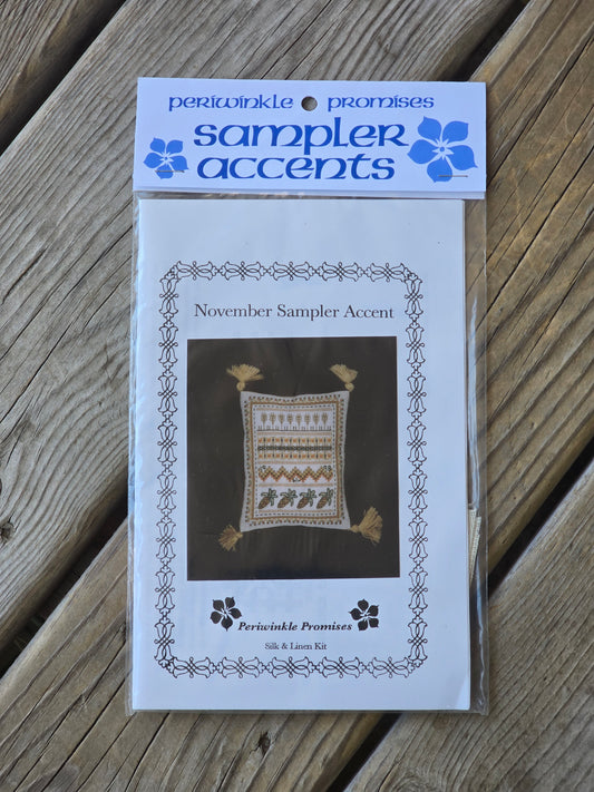 Periwinkle Promises - Sampler Accents - November Sampler Accent - Cross Stitch Kit