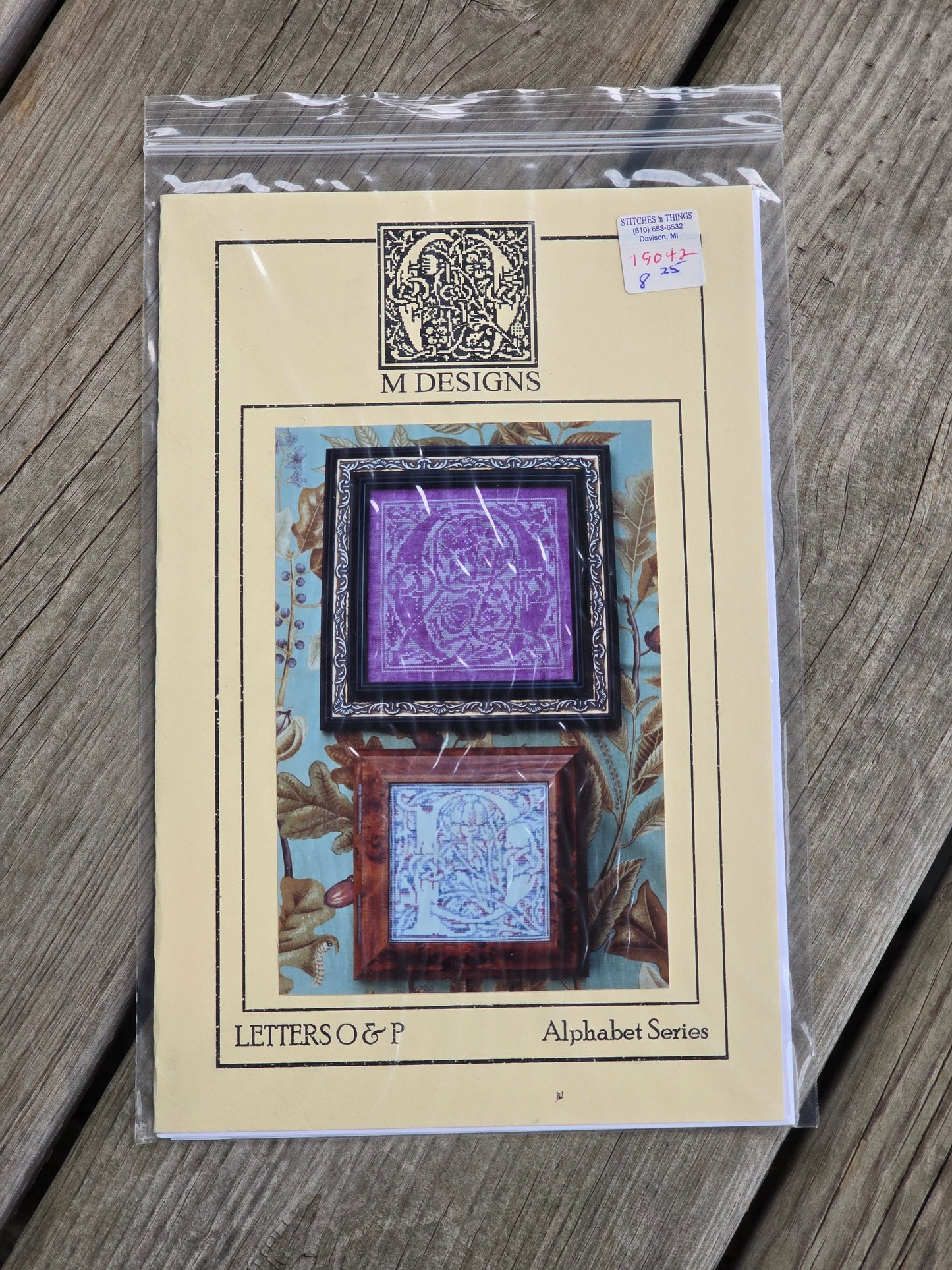 M Designs - Alphabet Series - Letters O & P - Cross Stitch Pattern