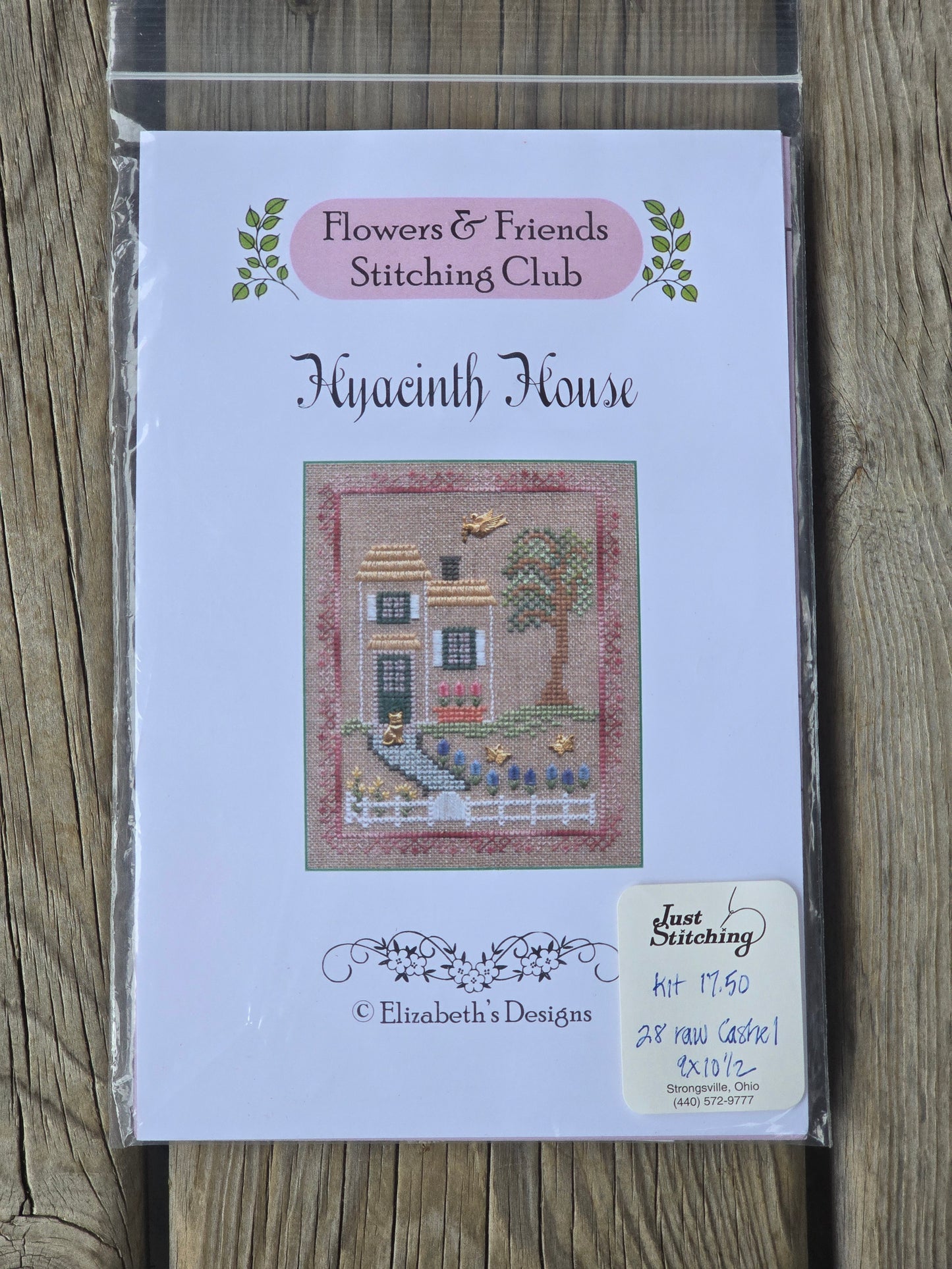 Elizabeth's Designs - Flowers & Friends Stitching Club  - Hyacinth House - Cross Stitch Kit