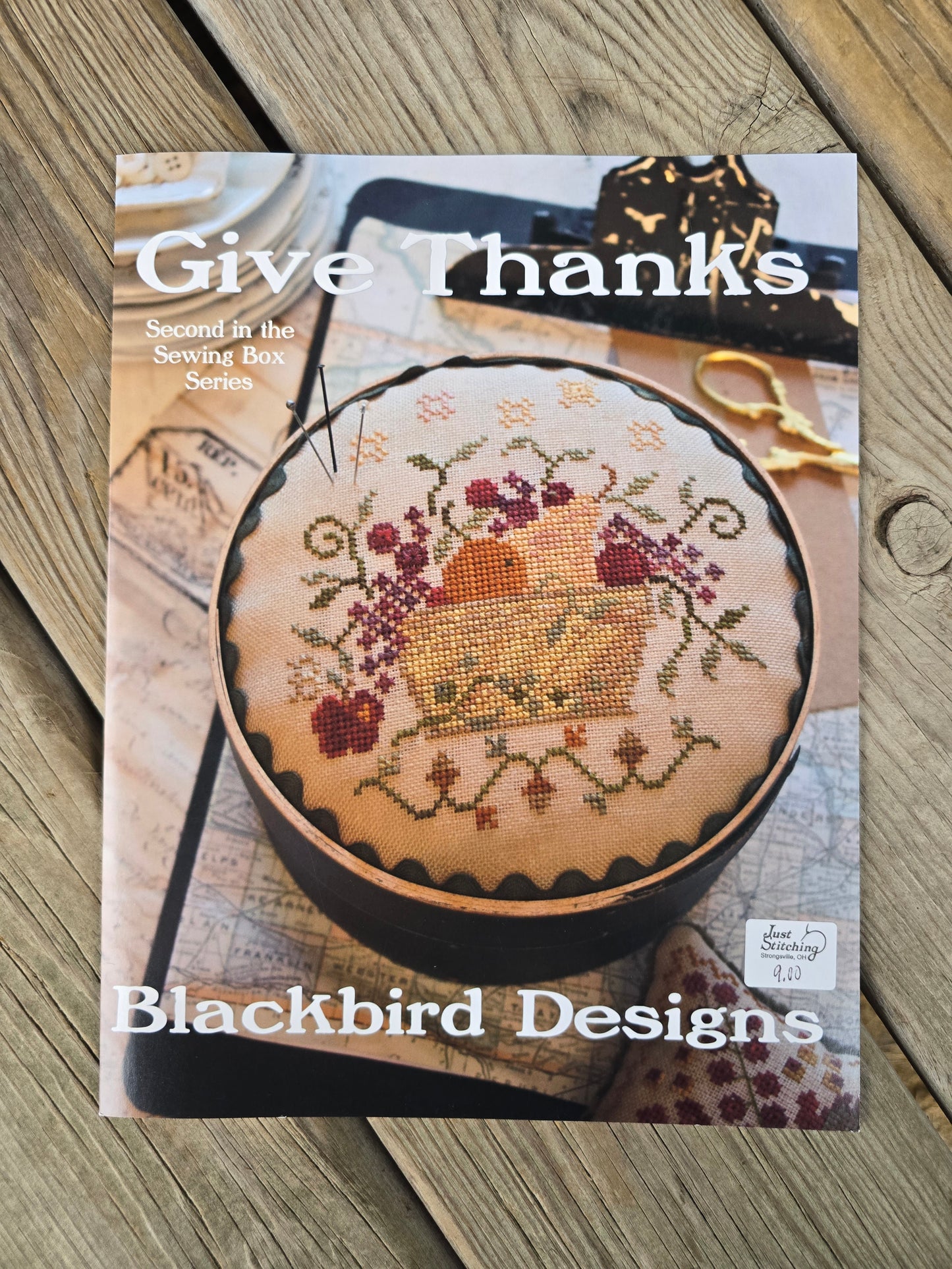 Blackbird Designs - Give Thanks - Second in the Sewing Box Series - Cross Stitch Pattern