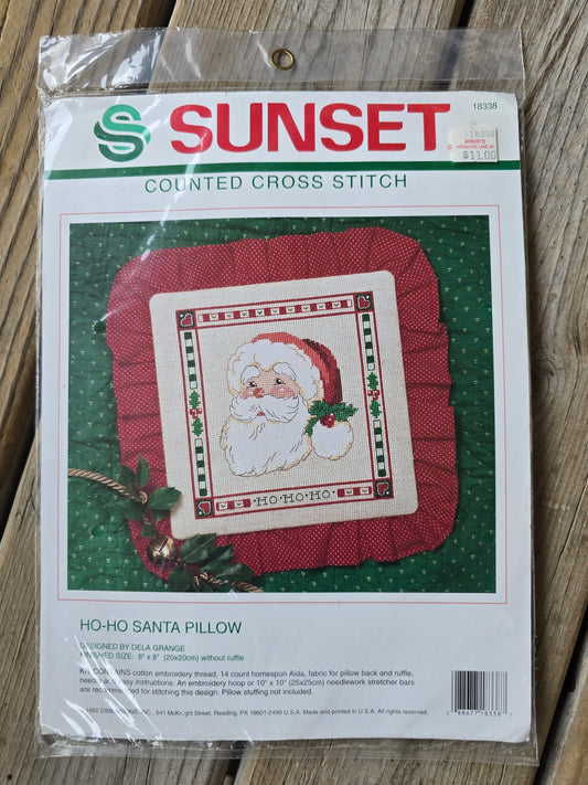 Dimensions - Sunset - Ho-Ho Santa Pillow - Cross Stitch Kit