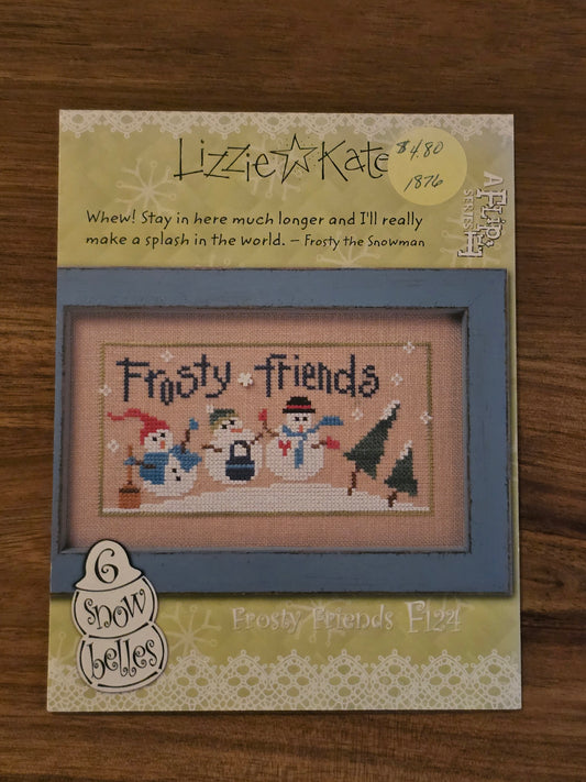 Lizzie Kate - A Flip It Series - 6 Snow Belles - Frosty Friends - F124 - Cross Stitch Pattern