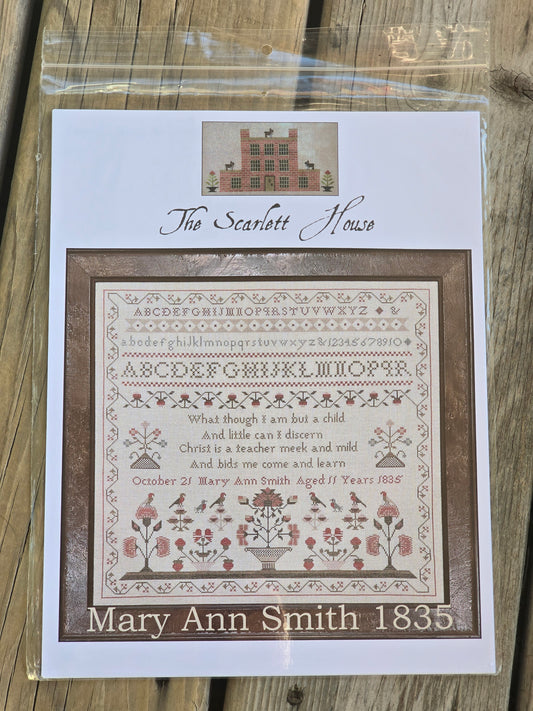 The Scarlett House - Mary Ann Smith 1835 - Cross Stitch Pattern