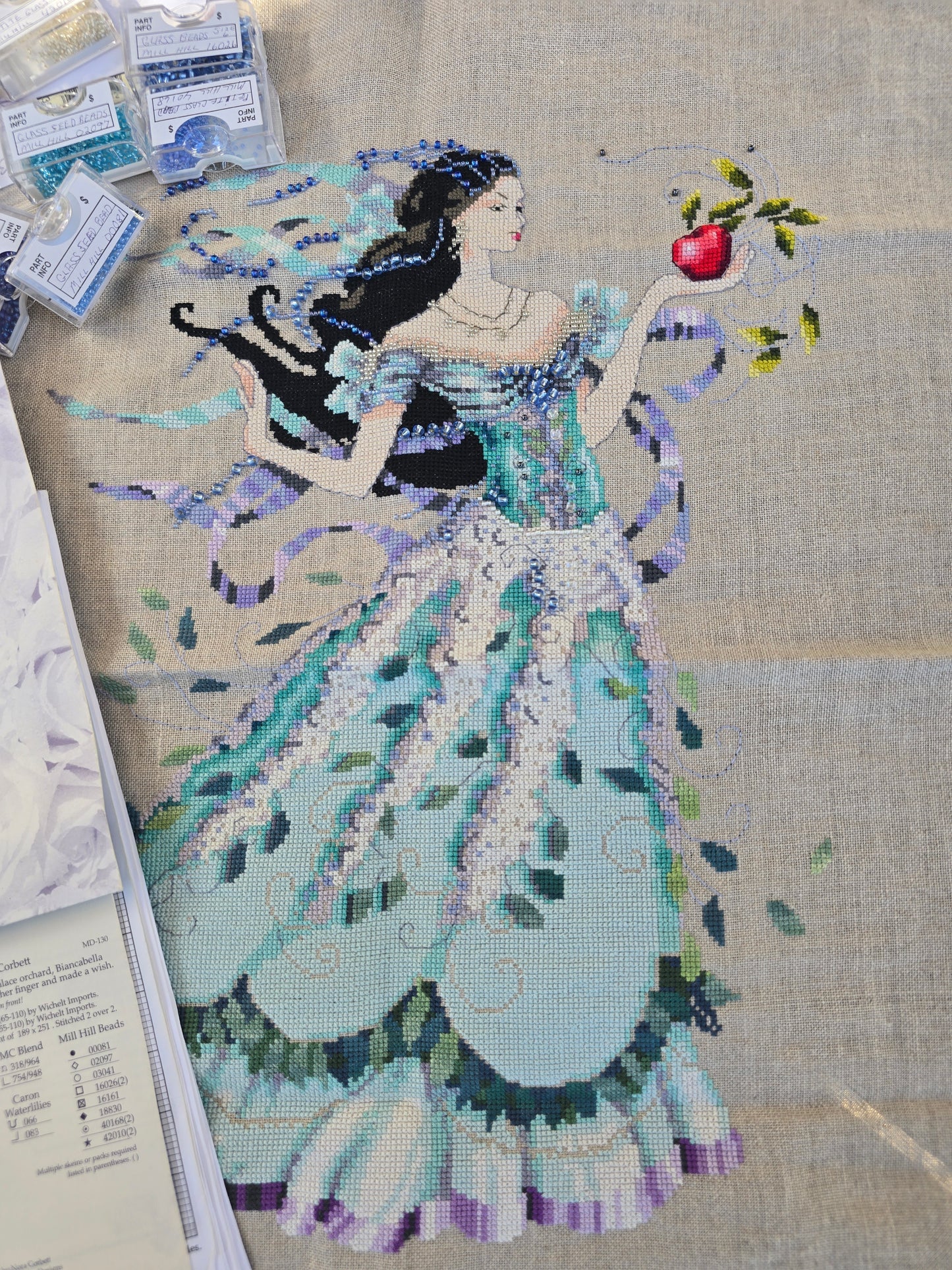 Mirabilia - Biancabella - Partially Completed Cross Stitch Kit