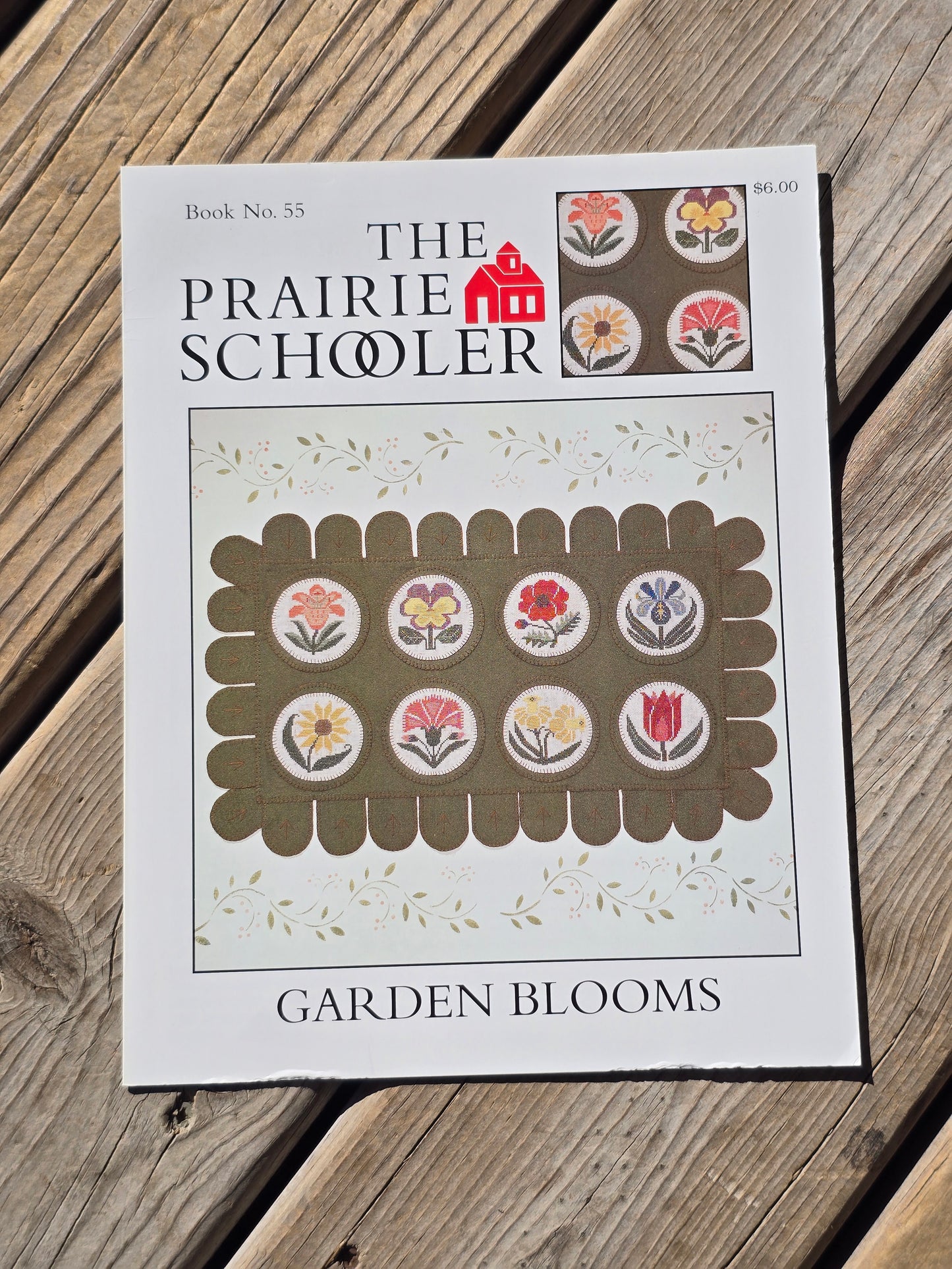 The Prairie Schooler - Garden Blooms - Book No. 55 - Cross Stitch Pattern