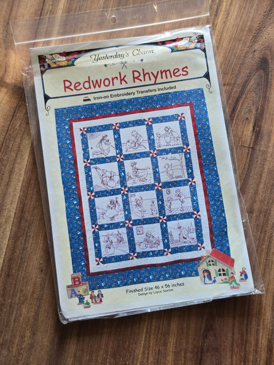 Yesterday's Charm - Redwork Rhymes - Quilt Pattern