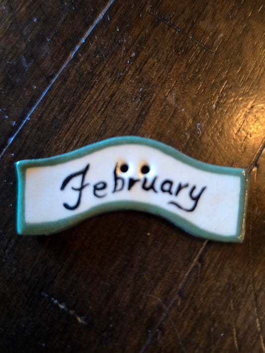 Albe Creation's, Inc. - February Ceramic Button