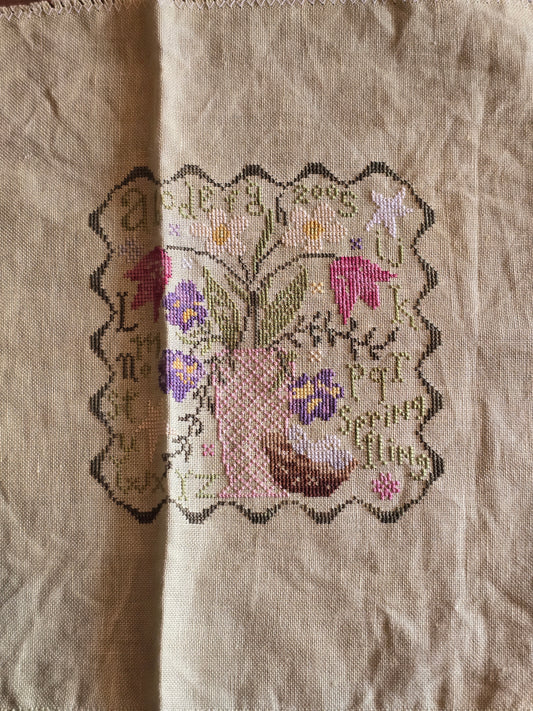 Blackbird Designs - Spring Fling - Completed Cross Stitch