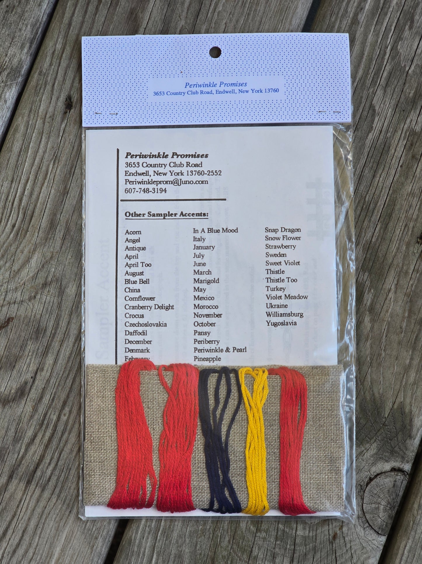 Periwinkle Promises - Mexico Sampler Accent - Sampler Accents - Cross Stitch Kit