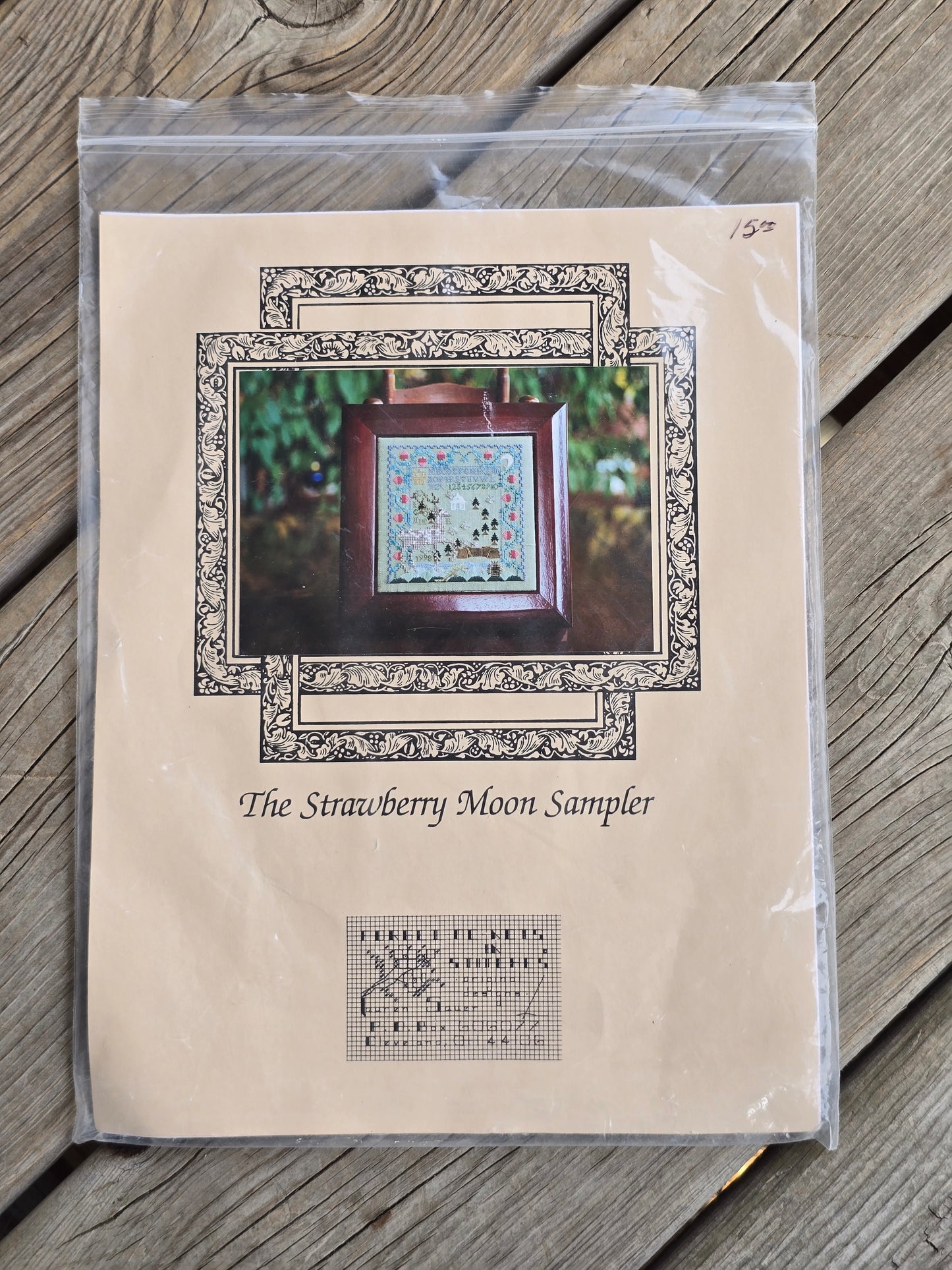 Forget-Me-Nots In Stitches - The Strawberry Moon Sampler - Cross Stitch Kit