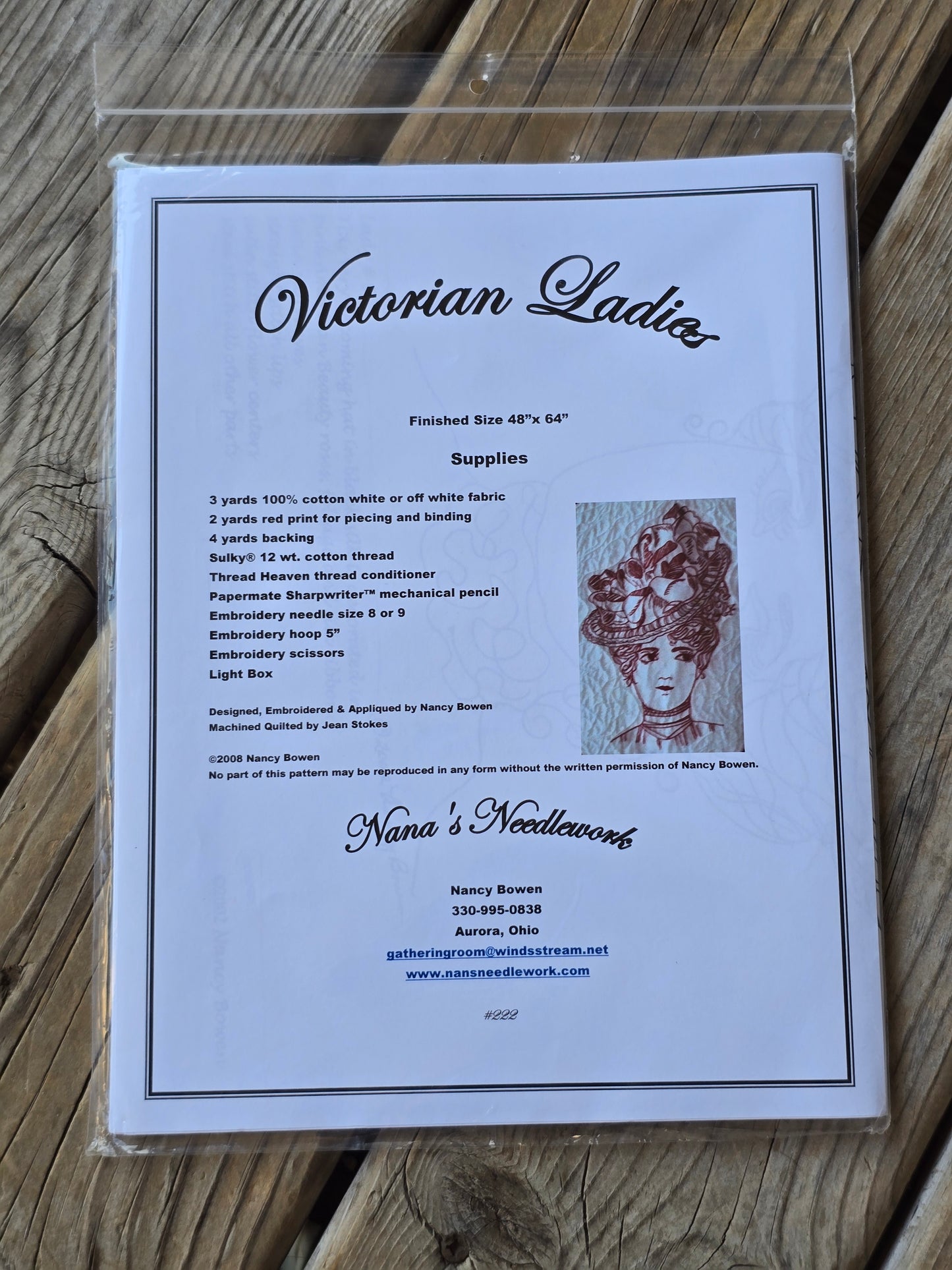 Nana's Needlework - Victorian Ladies - Quilt Pattern