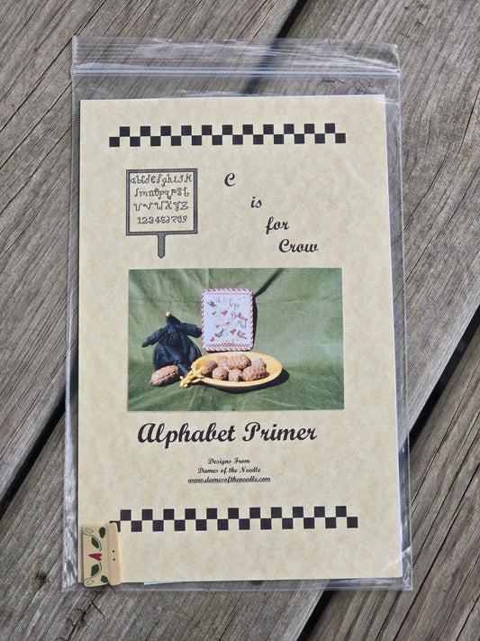 Dames of the Needle/Finger Work - Alphabet Primer - C is for Crow - Cross Stitch Pattern