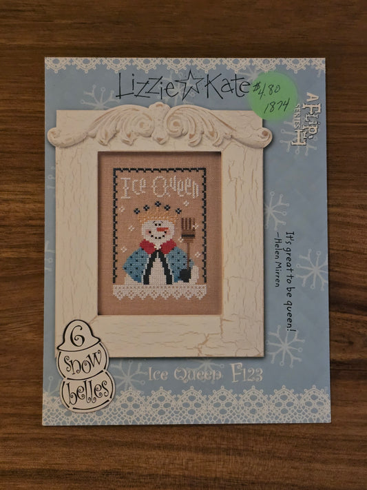 Lizzie Kate - A Flip It Series - 6 Snow Belles - Ice Queen - F123 - Cross Stitch Pattern