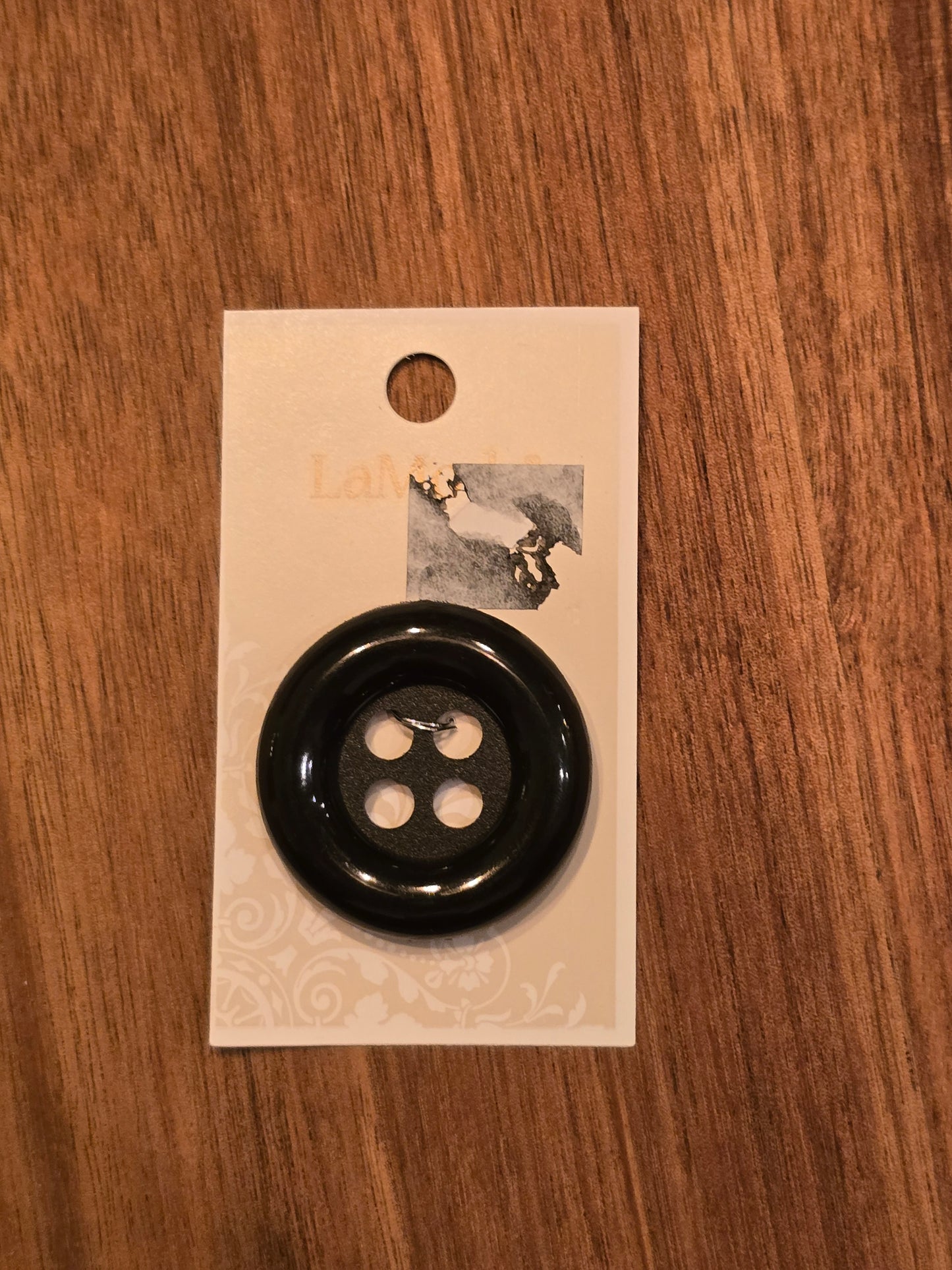 LaMode - Large Round Black Button