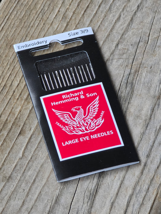Richard Hemming & Son - Sewing Needles - Embroidery - Size 3/9