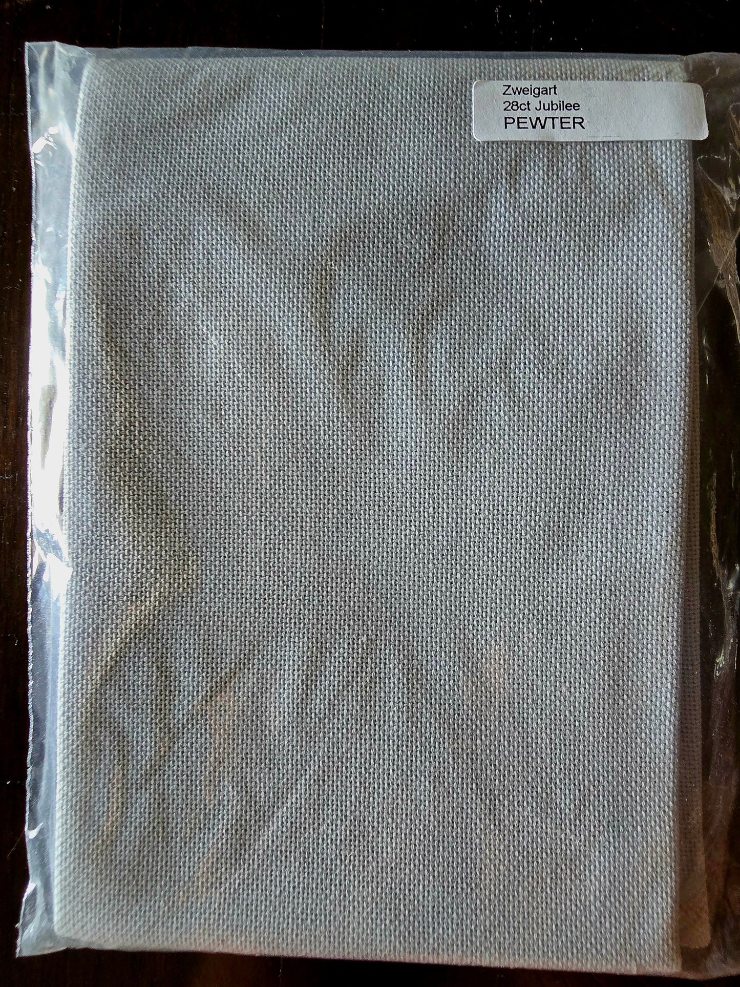 Zweigart - 28 Count Jubilee Pewter - Cross Stitch Cloth