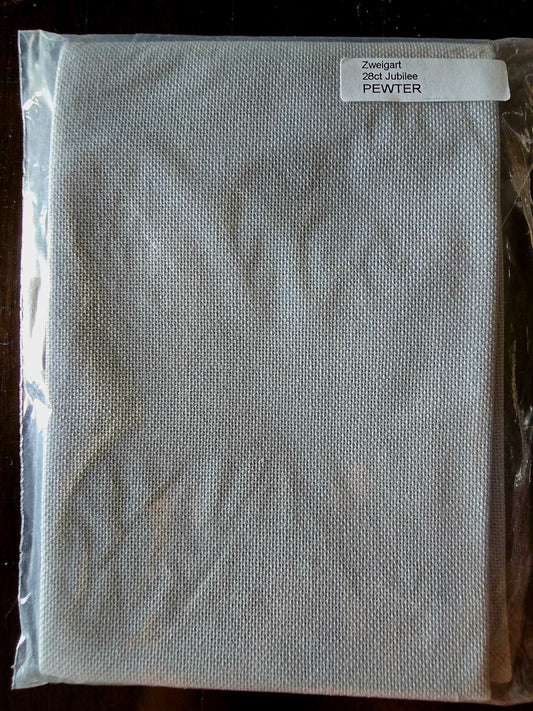 Zweigart - 28 Count Jubilee Pewter - Cross Stitch Cloth