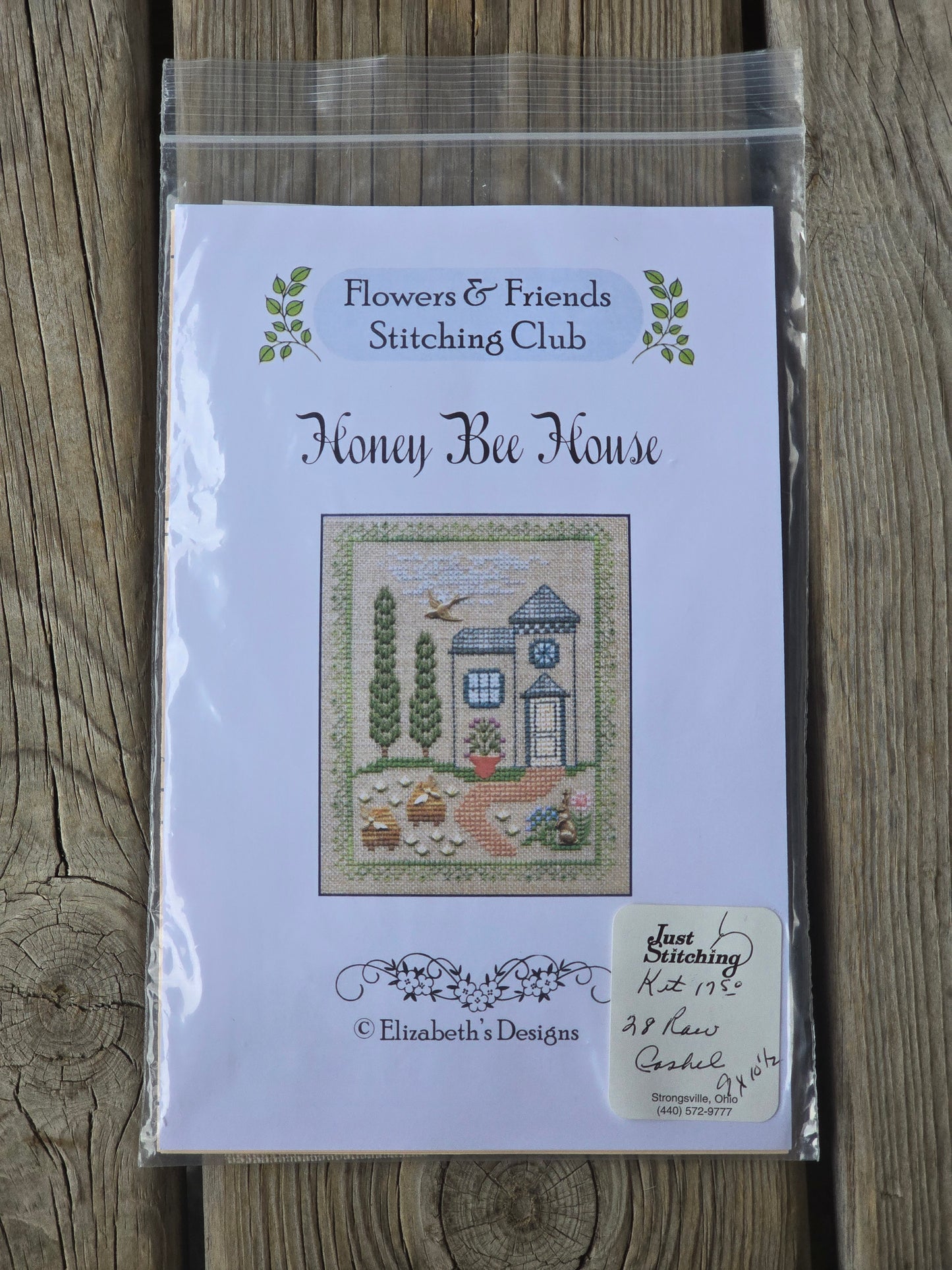Elizabeth's Designs - Flowers & Friends Stitching Club  - Honey Bee House - Cross Stitch Kit